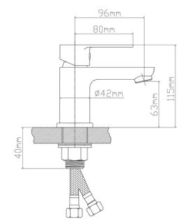 Смеситель для раковины BOOU B8289-1J хром